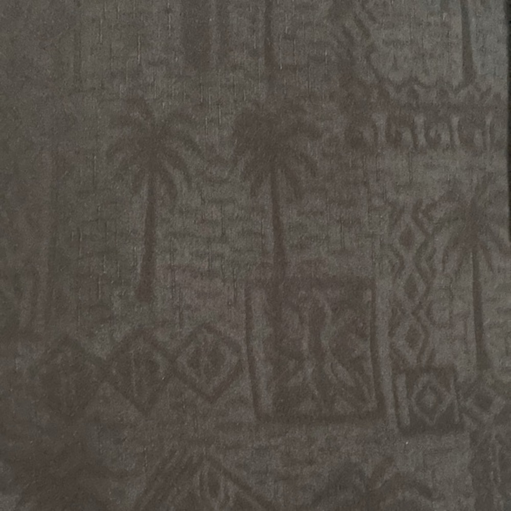 Batik Bay Button Up Hawaiian Camp Shirt L Black Tribal Palm Leaves Chest Pocket - Picture 2 of 11